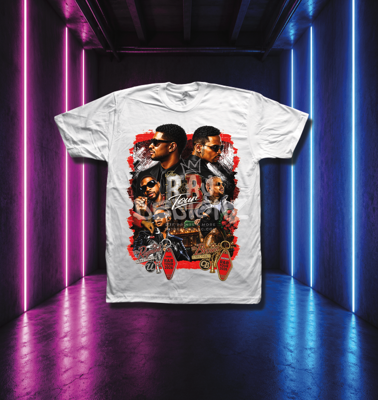 R&B Tour All Over Print Inspired Graphic Tee