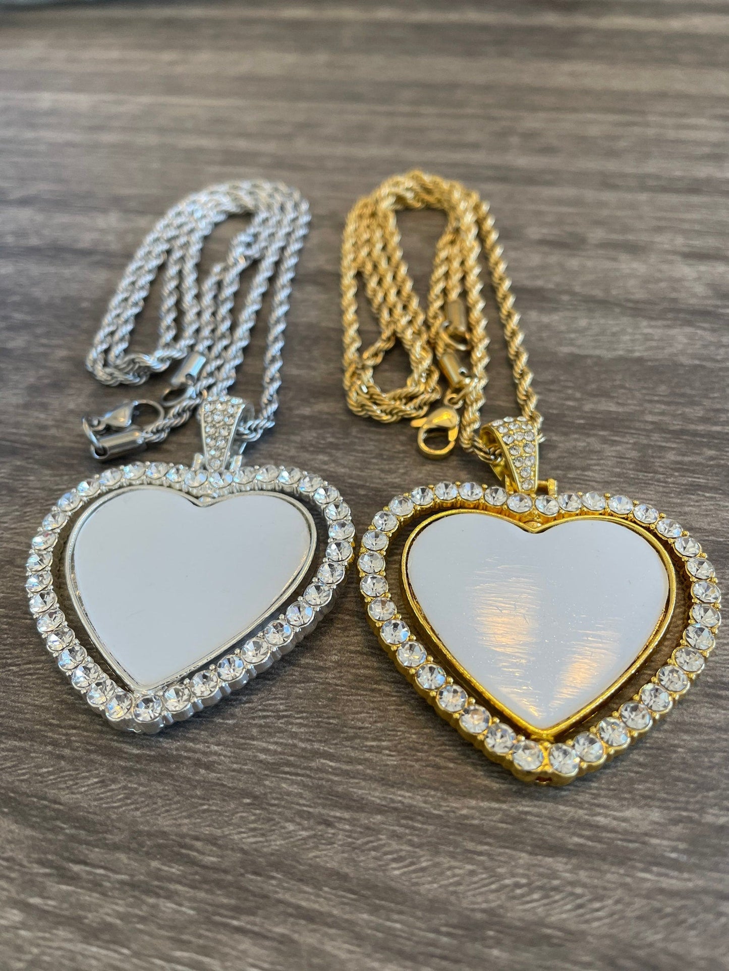 Heart Rotating Blank Sublimation Necklace| Same Day Shipping