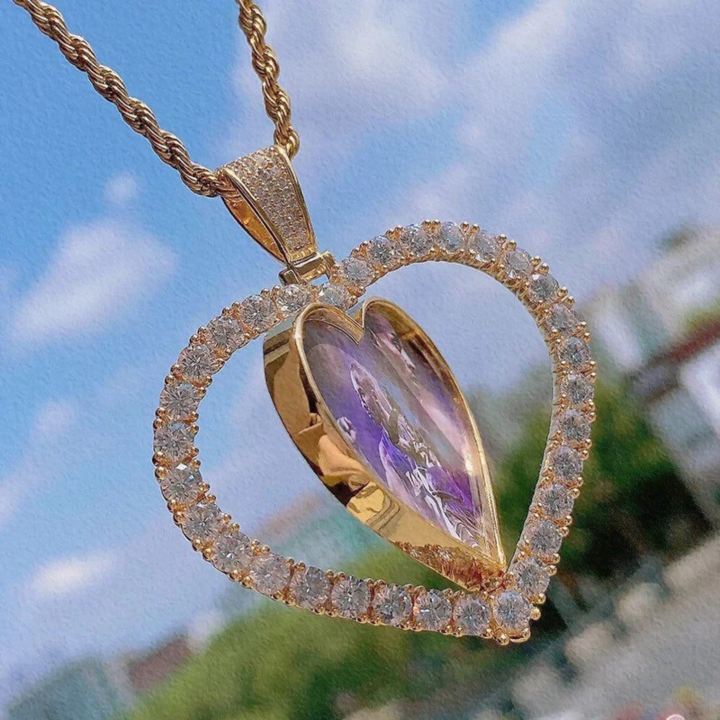 Heart Rotating Blank Sublimation Necklace| Same Day Shipping