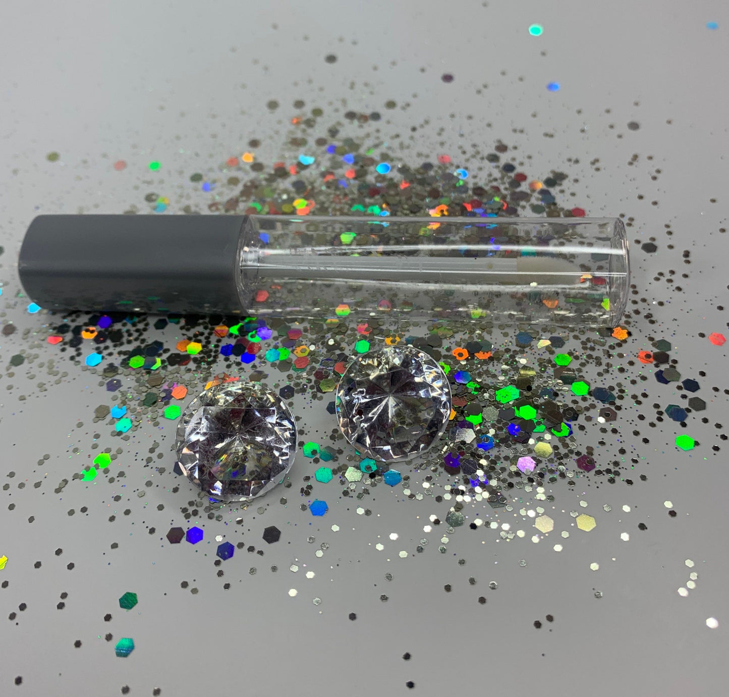 Silver Empty Lipgloss Tubes