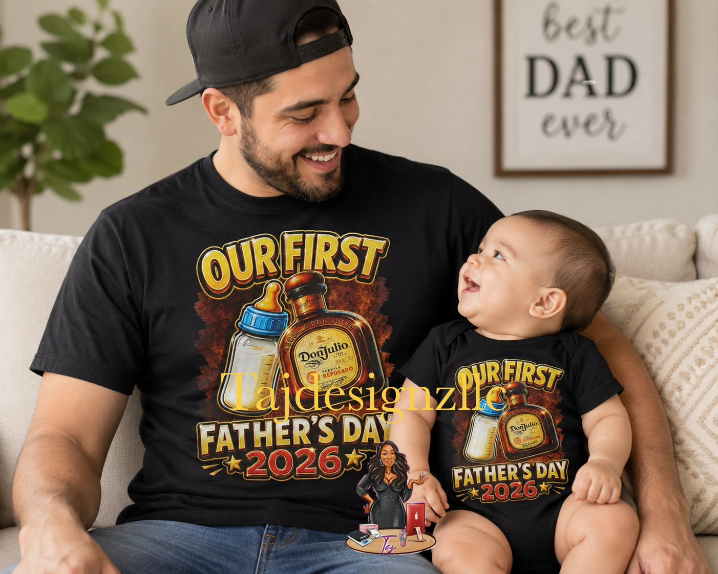 Matching First Father’s Day Shirt & Baby Onesie Set | Dad and Me Father’s Day Outfit 2026
