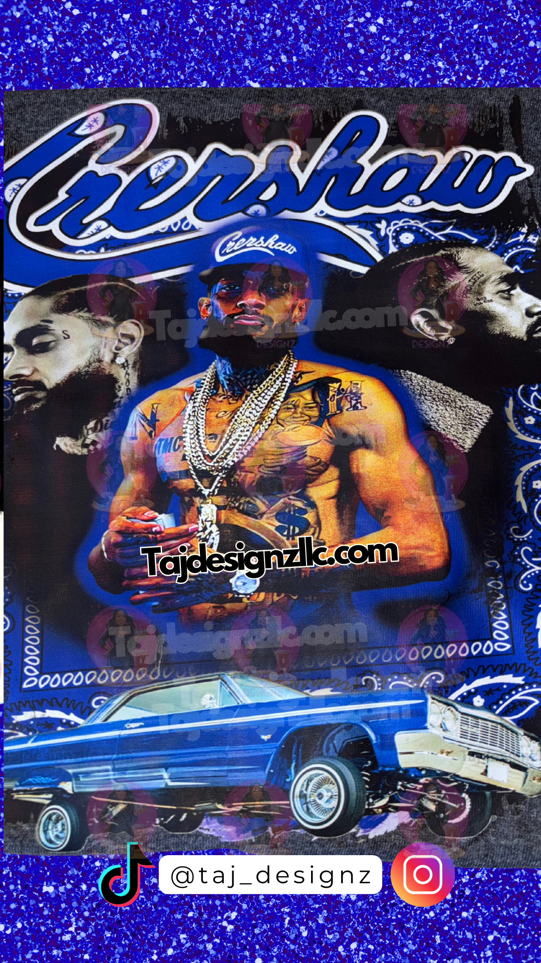 nipsey hussle shirt, crenshaw tee, custom dtf t-shirt, urban streetwear, hip hop fashion, dtf printed shirt, handmade tee, west coast rapper merch, small business clothing, los angeles tribute shirt