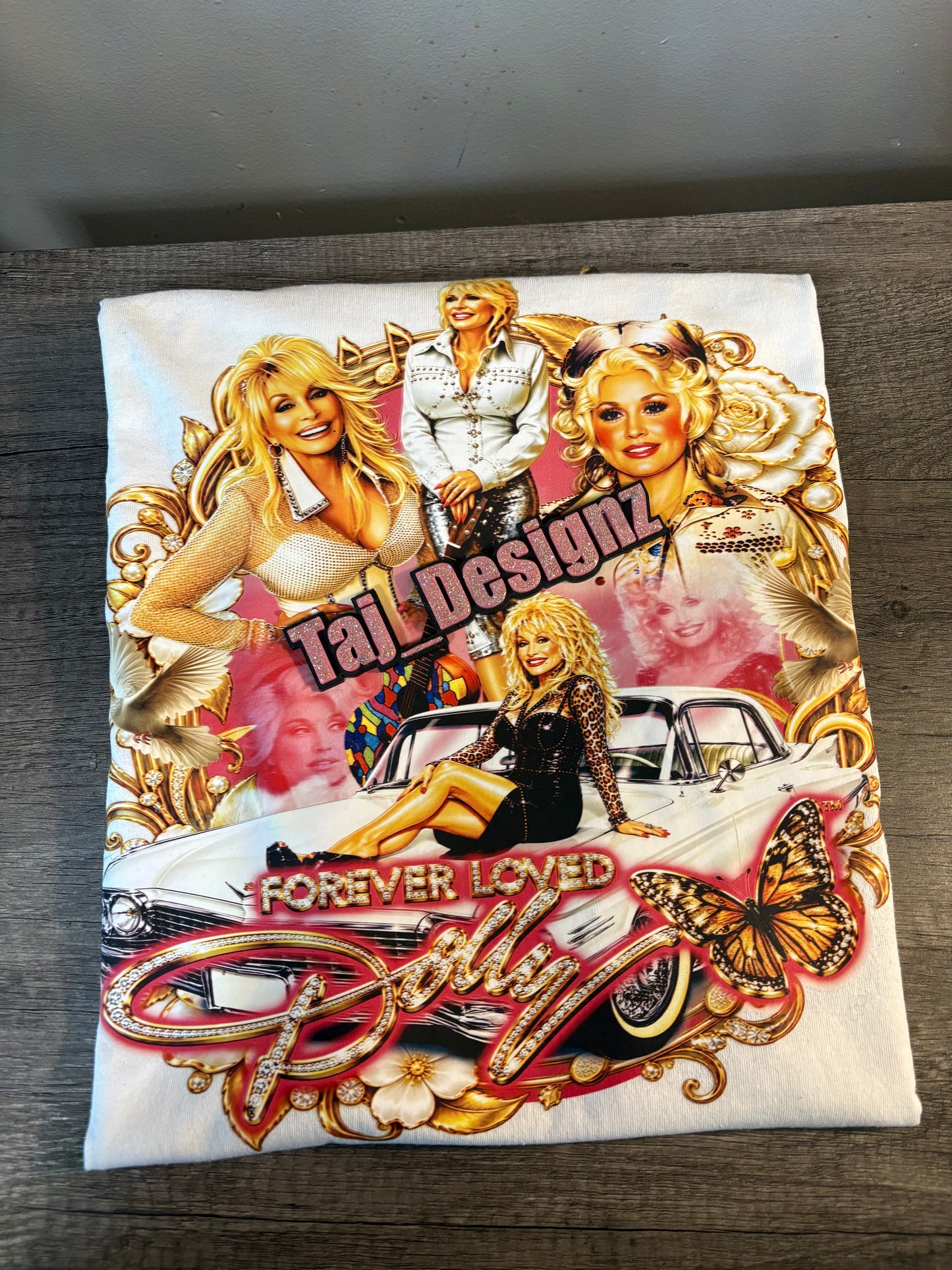 Dolly P Inspired Graphic T-Shirt – Pink & White